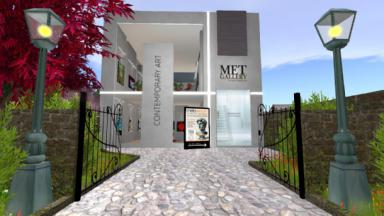 entrata della Met Gallery, galleria virtuale nel metaverso mondo virtuale di Second Life